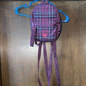 Pink Brand Mini Backpack with Embroidered Logo